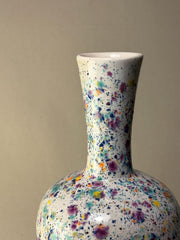 Hand-Thrown Speckled Double Gourd Stoneware Vase | Handmade Minimalist Art Pottery | Colour-Splash Home Decor