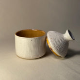 Handmade Ceramic Jar with Lid: Jewellery Box - Kitchen Storage -Ceramic Coffee Mug
