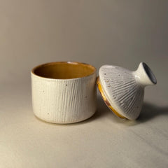 Handmade Ceramic Jar with Lid: Jewellery Box - Kitchen Storage -Ceramic Coffee Mug