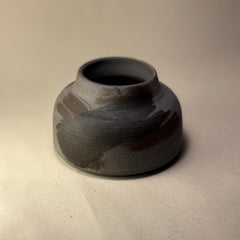 Matte Black Ceramic Vase – Handmade Stoneware Pottery for Minimalist Home Decor
