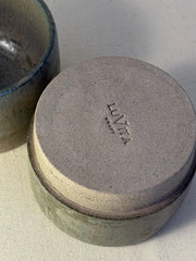 Handmade Stoneware Cup – 150ml / 5oz Small Green Ceramic Mug – Minimalist Pottery Tasting Cup