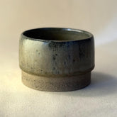 Handmade Stoneware Cup – 150ml / 5oz Small Green Ceramic Mug – Minimalist Pottery Tasting Cup