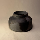 Matte Black Ceramic Vase – Handmade Stoneware Pottery for Minimalist Home Decor