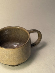 Handmade Stoneware Coffee Mug: Rustic Ceramic Pottery, Eclipse Eye Design