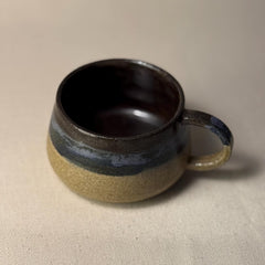 Handmade Stoneware Espresso Cup: Ocean Glaze Coastal Ceramic Mug