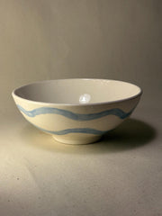 Wavy Ceramic Bowl – Organic Handmade Pottery with Flowing Rim – Sculptural Decorative Bowl