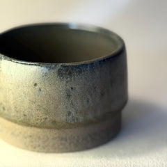 Handmade Stoneware Cup – 150ml / 5oz Small Green Ceramic Mug – Minimalist Pottery Tasting Cup