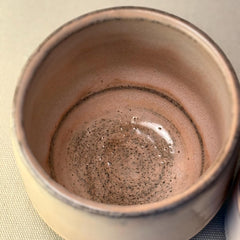 Handmade Stoneware Cup – 150ml / 5oz Small Ceramic Mug – Minimalist Beige Pottery Tasting Cup