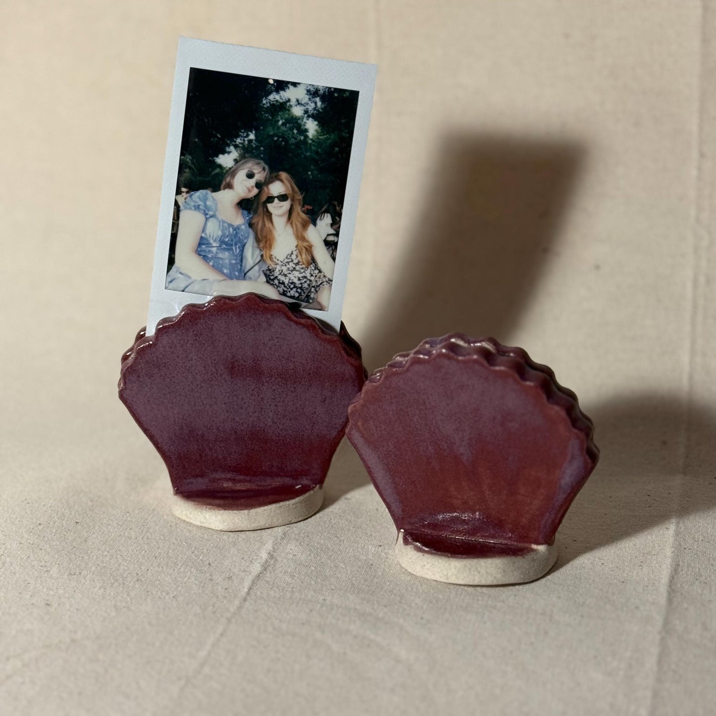 Ceramic Photo Holder for Instax Mini, Handmade Stoneware Picture Stand