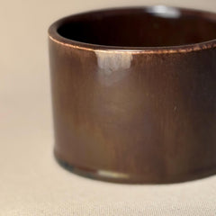 Handmade Marbled Ceramic Coffee Mug: Earthy Brown Willow Design