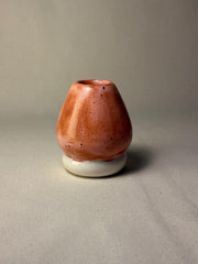 Handmade Ceramic Matcha Whisk Holder • Stoneware • Minimalist Pink Glaze • Chasen Stand