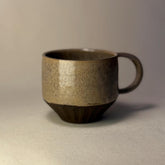 Handmade Stoneware Coffee Mug: Rustic Ceramic Pottery, Eclipse Eye Design