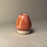 Handmade Ceramic Matcha Whisk Holder • Stoneware • Minimalist Pink Glaze • Chasen Stand