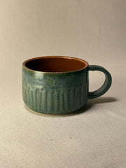 Espresso Cup Set – Rustic Stoneware Mini Mugs, Wheel Thrown Ceramic Coffee Shot Duo