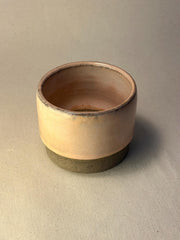 Handmade Stoneware Cup – 150ml / 5oz Small Ceramic Mug – Minimalist Beige Pottery Tasting Cup