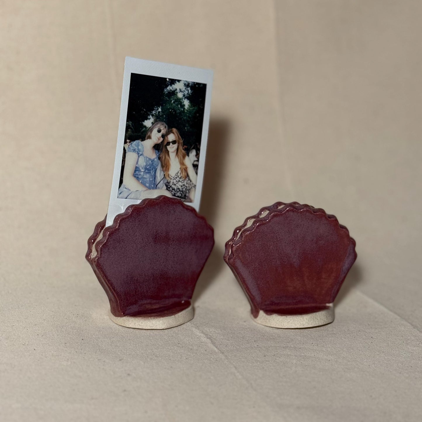 Ceramic Photo Holder for Instax Mini, Handmade Stoneware Picture Stand