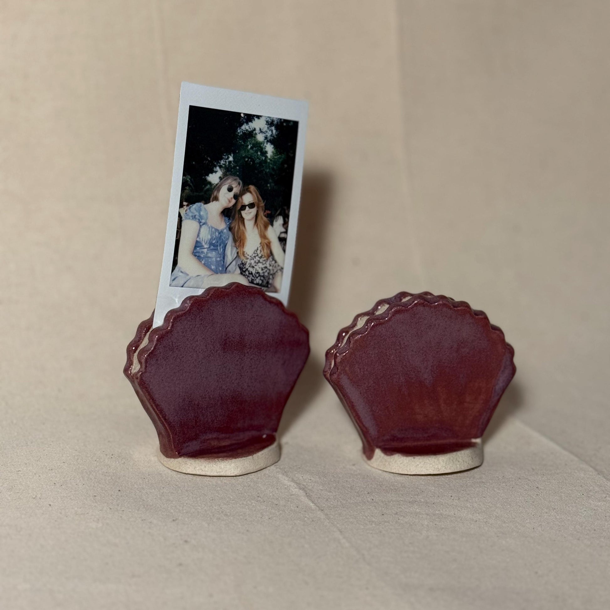 Ceramic Photo Holder for Instax Mini, Handmade Stoneware Picture Stand