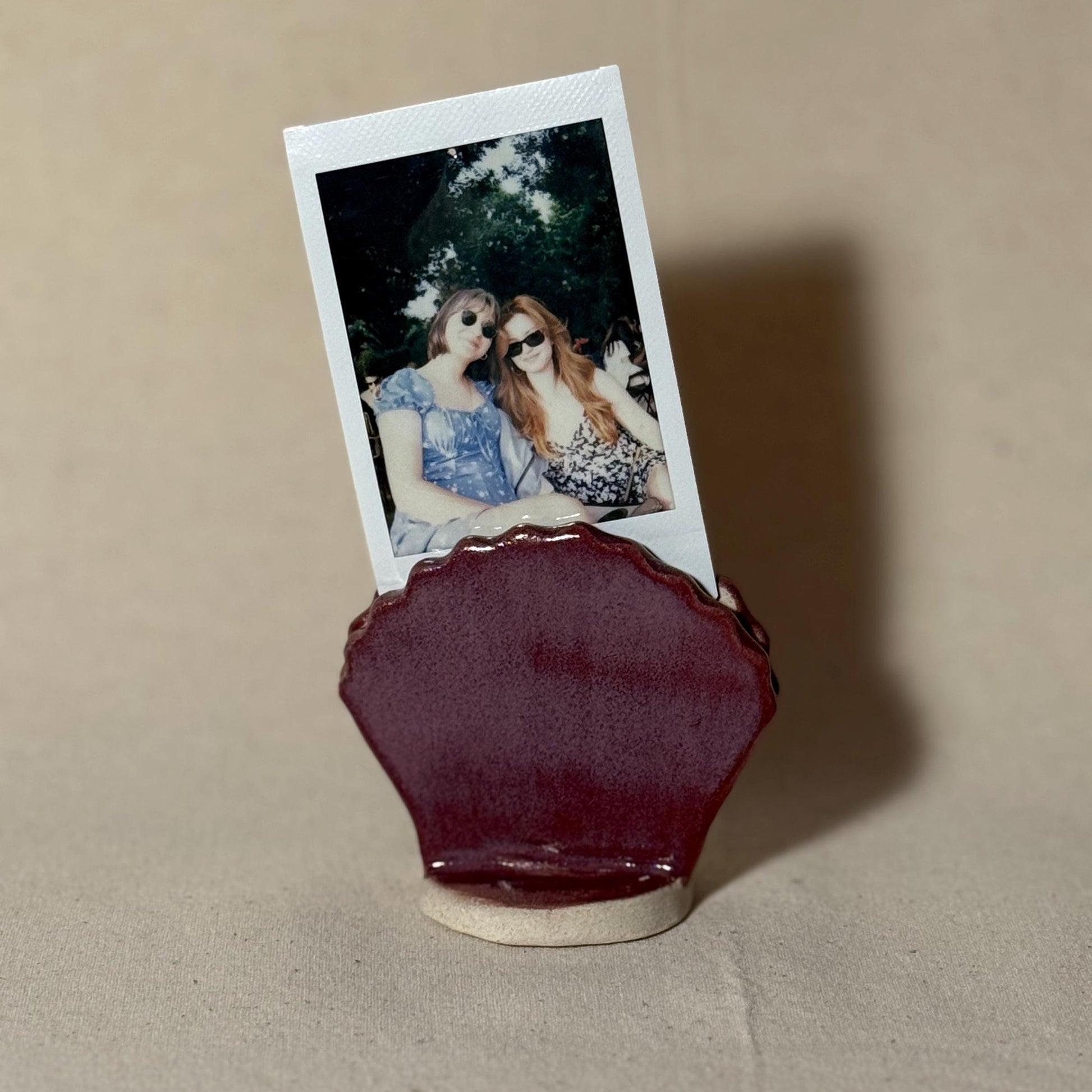 Ceramic Photo Holder for Instax Mini, Handmade Stoneware Picture Stand