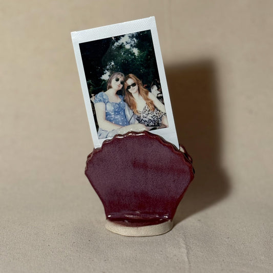 Ceramic Photo Holder for Instax Mini, Handmade Stoneware Picture Stand