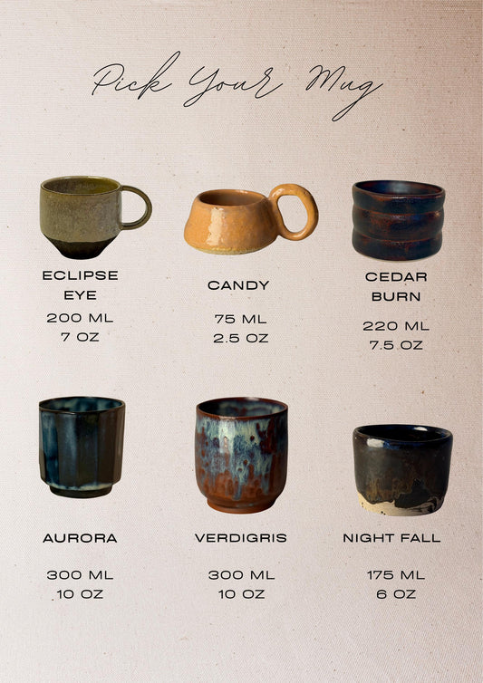 Espresso Cup Set – Rustic Stoneware Mini Mugs, Wheel Thrown Ceramic Coffee Shot Duo