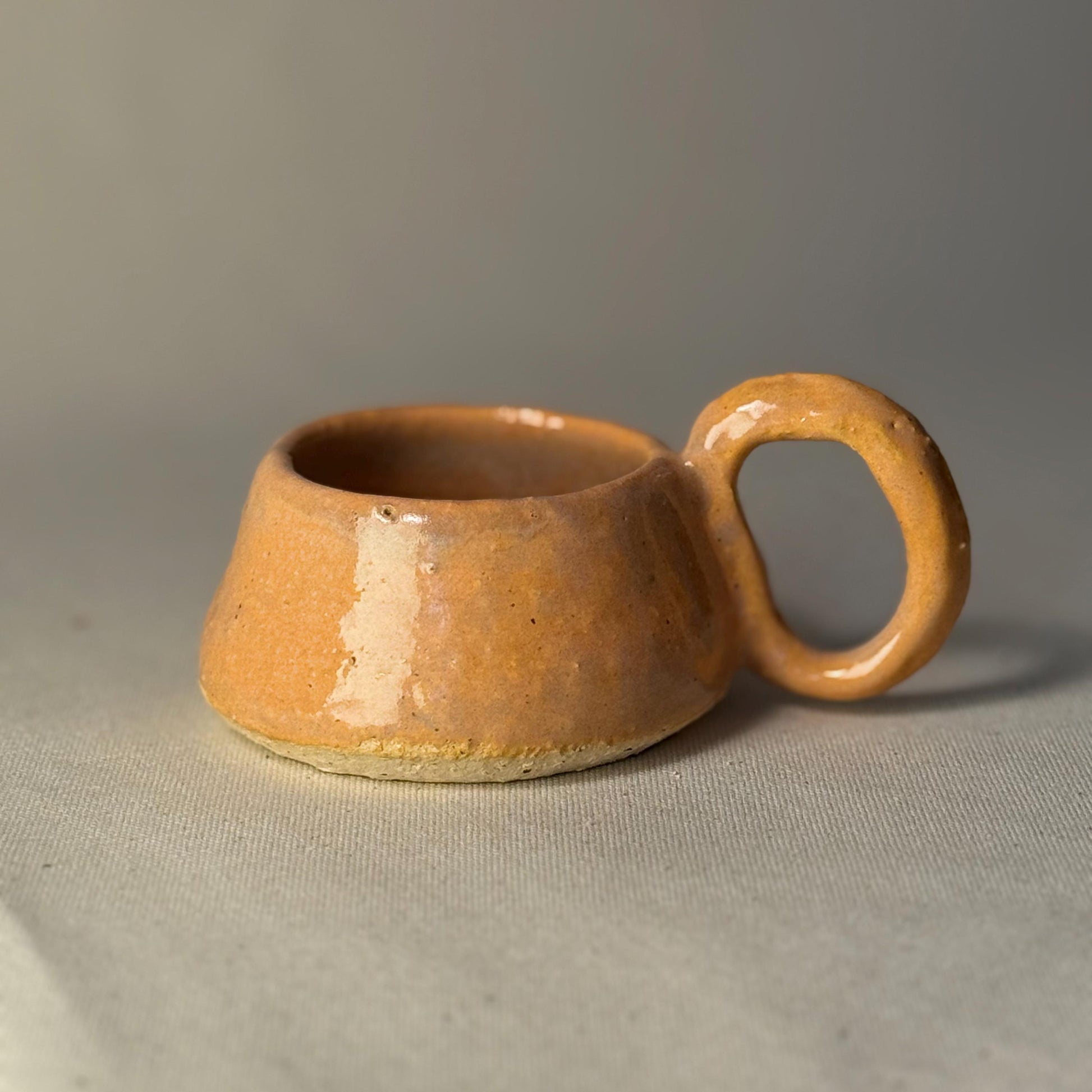 Espresso Cup Set – Rustic Stoneware Mini Mugs, Wheel Thrown Ceramic Coffee Shot Duo