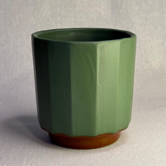 Handmade Green Ceramic Cup – 300 ml Stoneware Tumbler (10 oz)