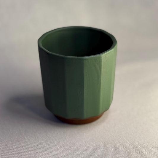 Handmade Green Ceramic Cup – 300 ml Stoneware Tumbler (10 oz)