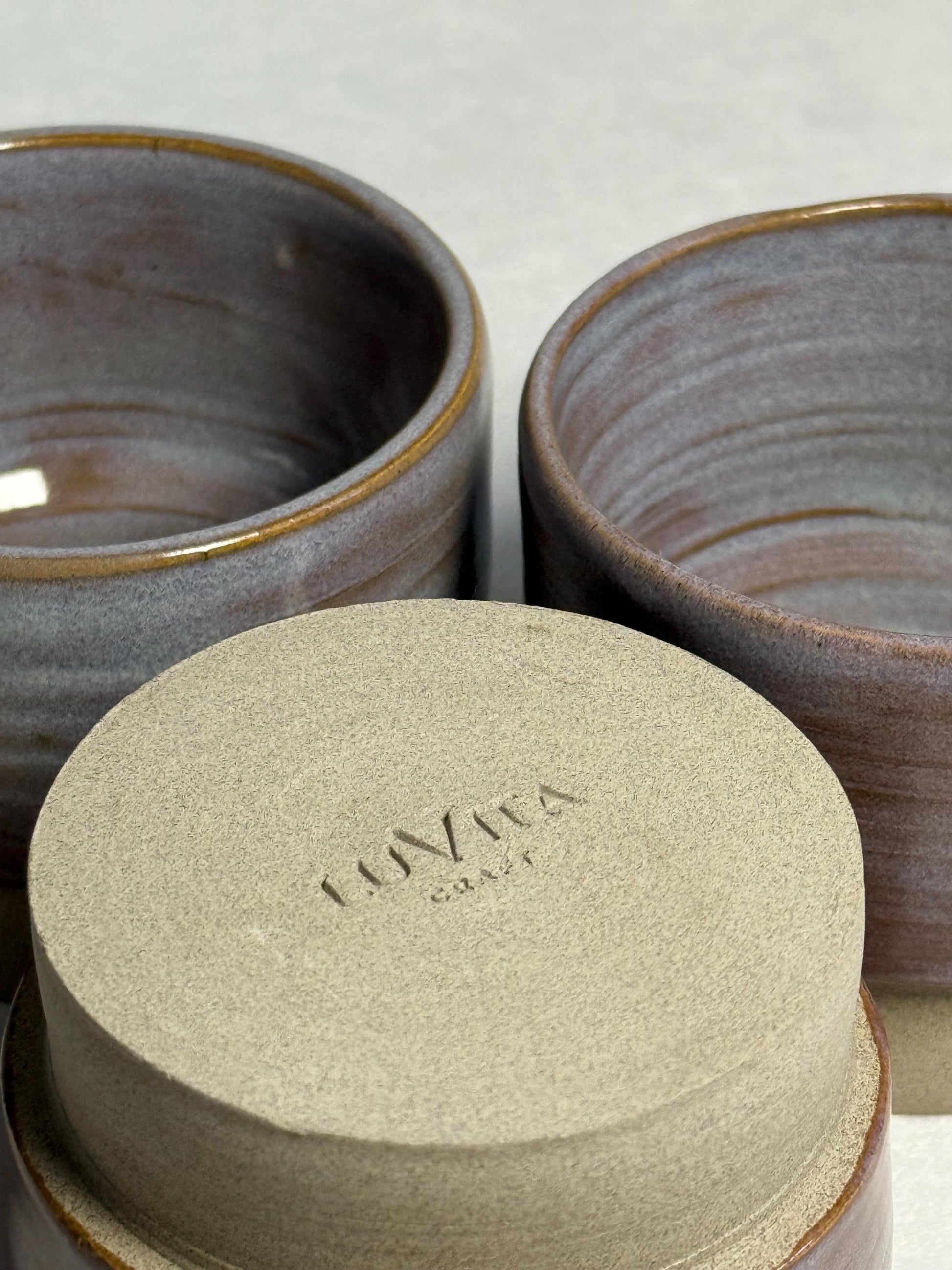 Handmade Lavender Stoneware Espresso Cup: Minimalist Ceramic Pottery
