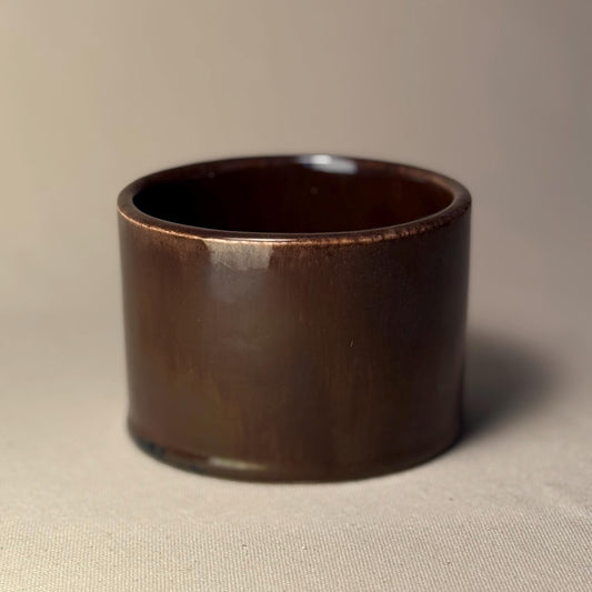 Handmade Marbled Ceramic Coffee Mug: Earthy Brown Willow Design