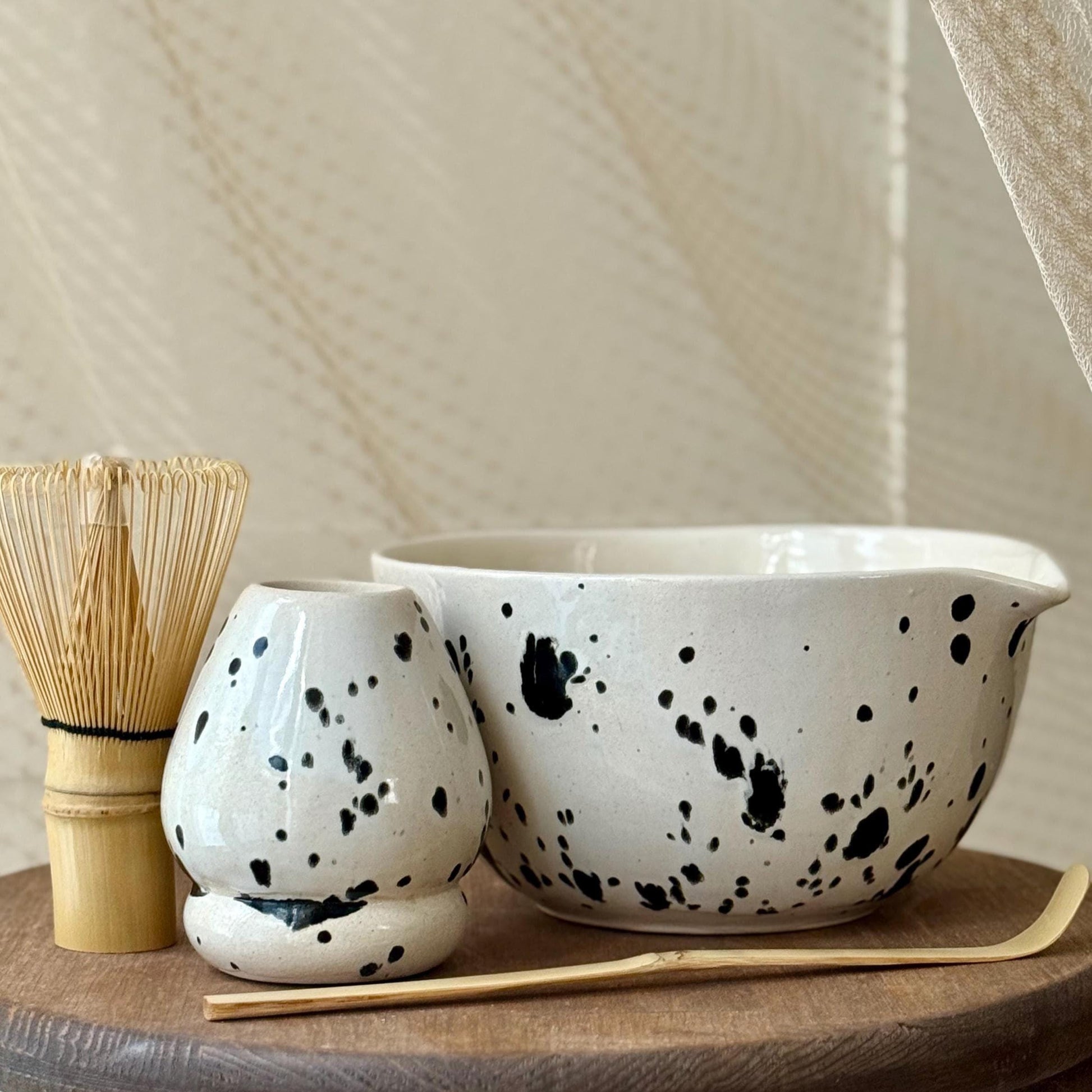 Handmade Speckled Ceramic Matcha Bowl – Chawan Bowl