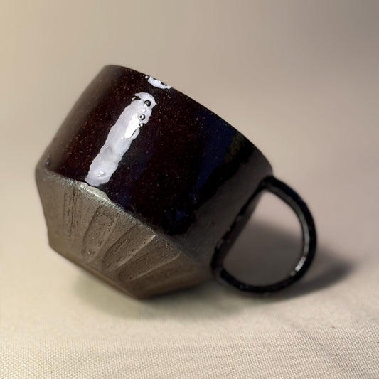 Handmade Stoneware Coffee Mug: Rustic Ceramic Pottery, Artisan Tea Cup