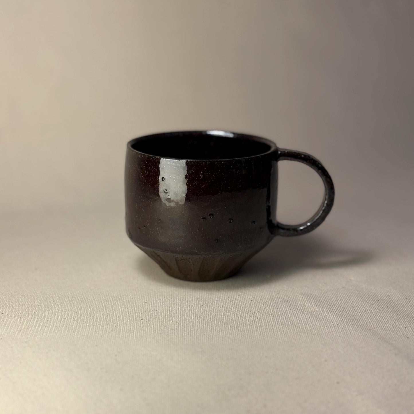 Handmade Stoneware Coffee Mug: Rustic Ceramic Pottery, Artisan Tea Cup