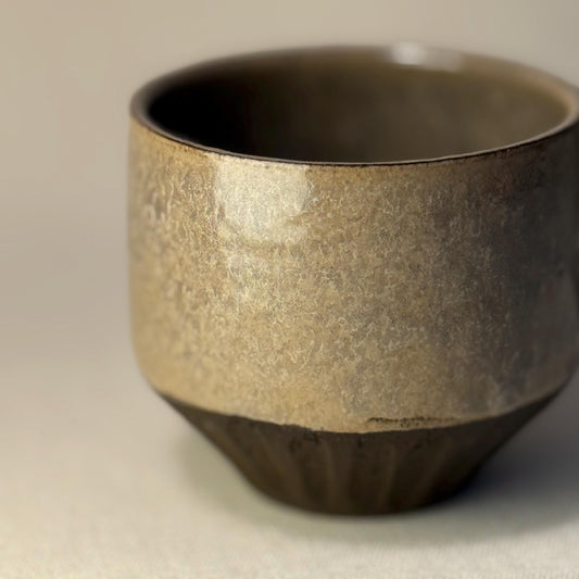 Handmade Stoneware Coffee Mug: Rustic Ceramic Pottery, Eclipse Eye Design