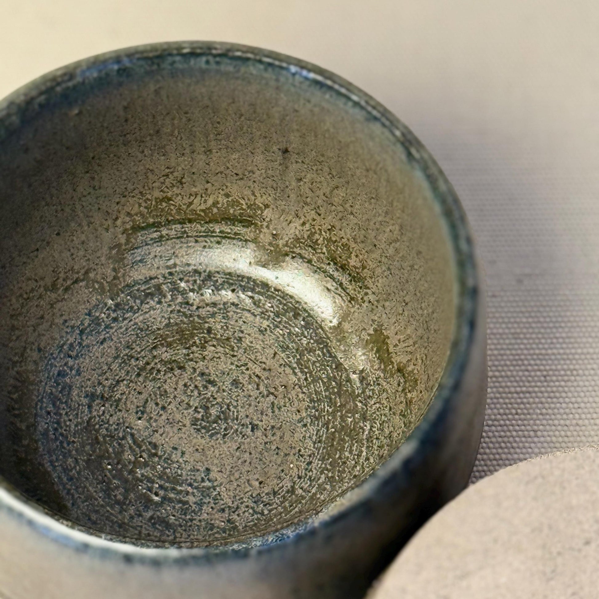 Handmade Stoneware Cup – 150ml / 5oz Small Green Ceramic Mug – Minimalist Pottery Tasting Cup