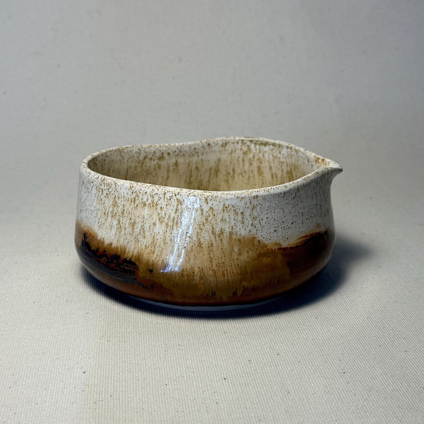 Handmade Stoneware Matcha Bowl, Earthy Glaze Ceramic Chawan
