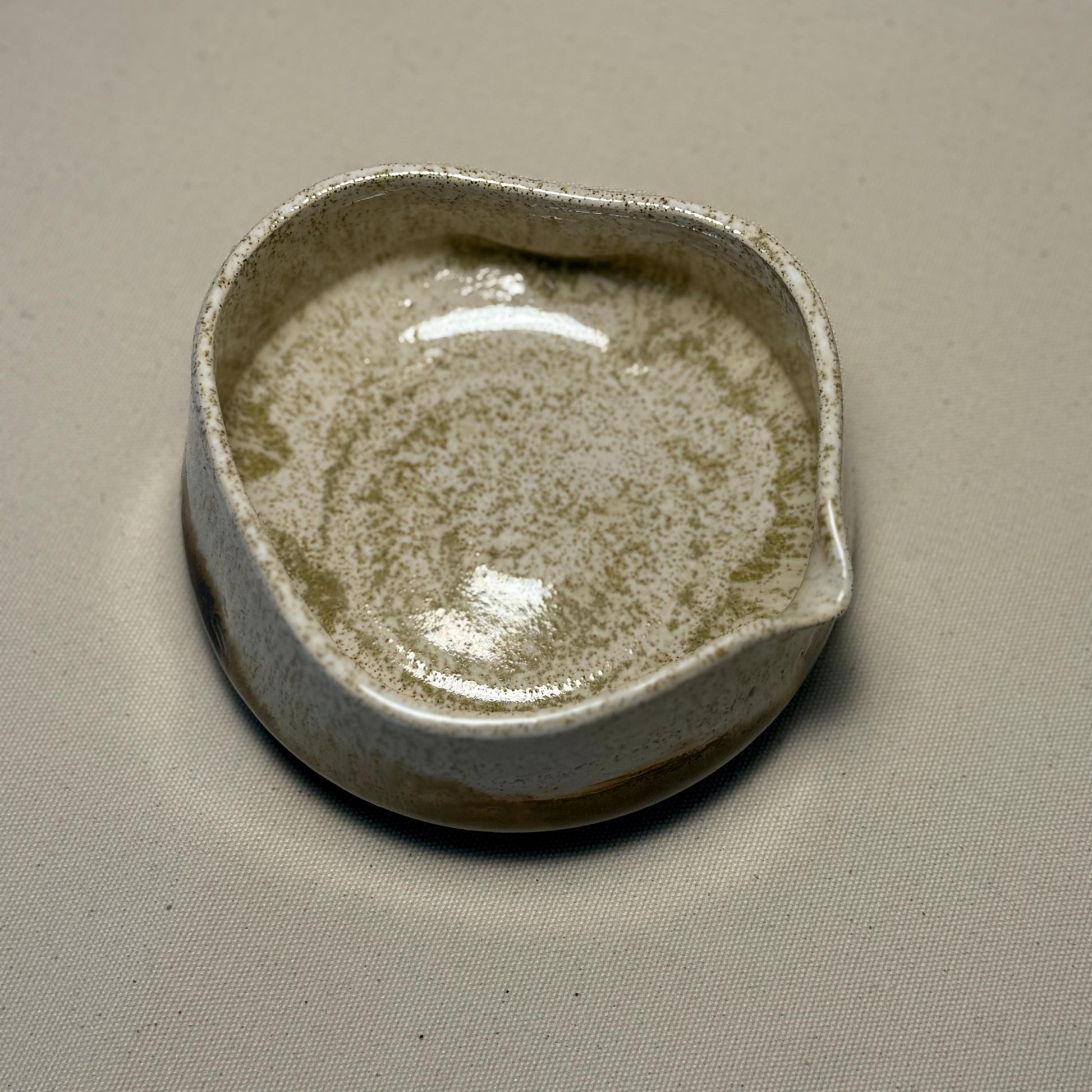 Handmade Stoneware Matcha Bowl, Earthy Glaze Ceramic Chawan