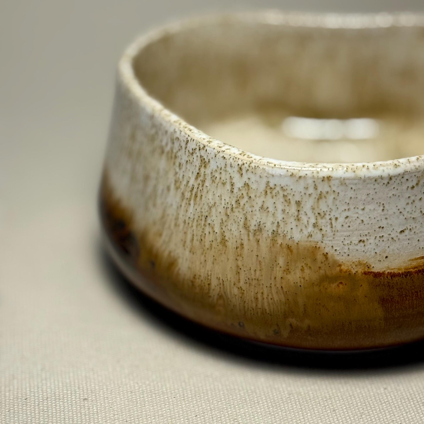 Handmade Stoneware Matcha Bowl, Earthy Glaze Ceramic Chawan