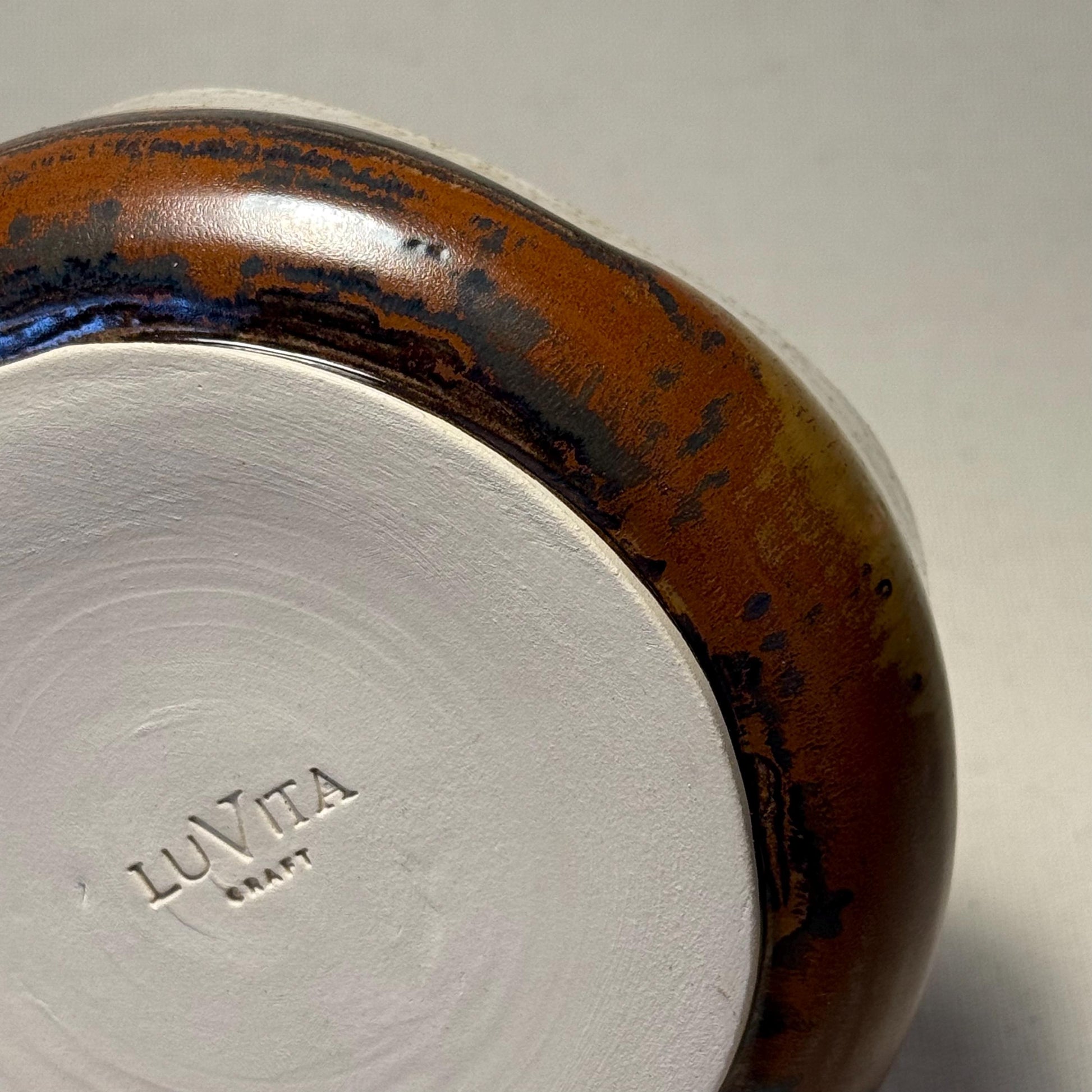 Handmade Stoneware Matcha Bowl, Earthy Glaze Ceramic Chawan