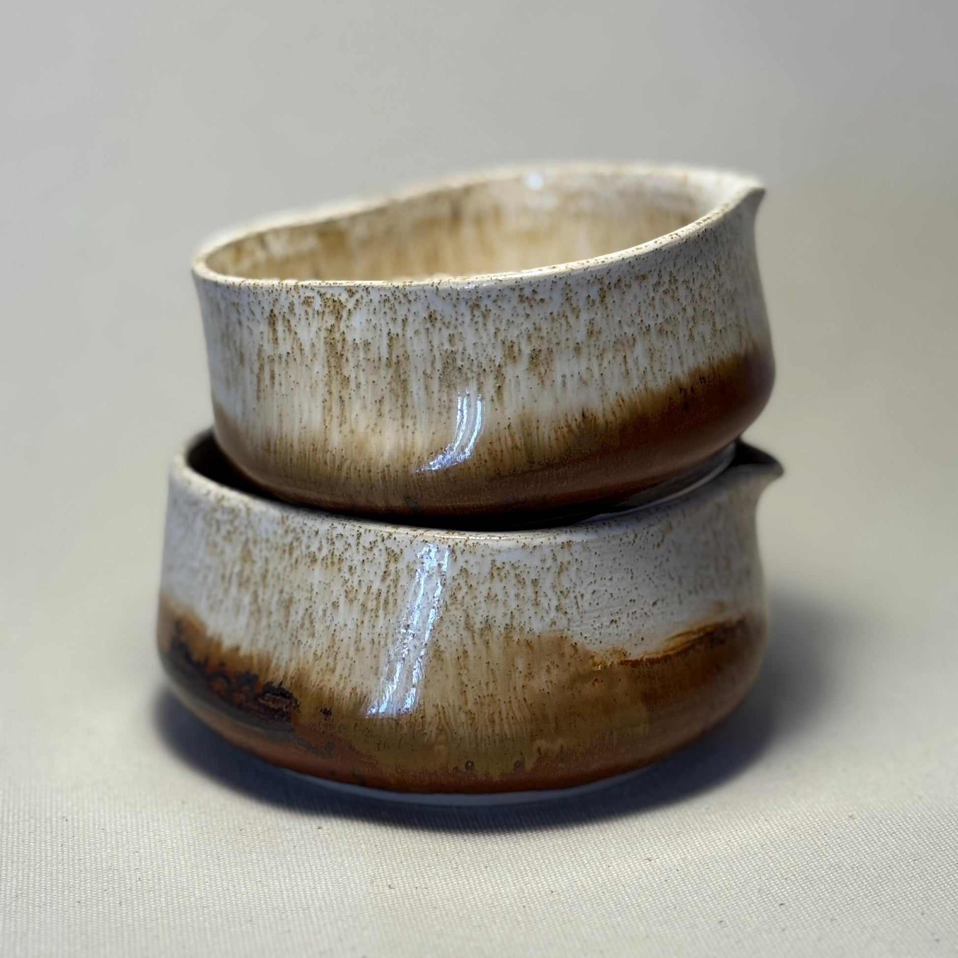 Handmade Stoneware Matcha Bowl, Earthy Glaze Ceramic Chawan