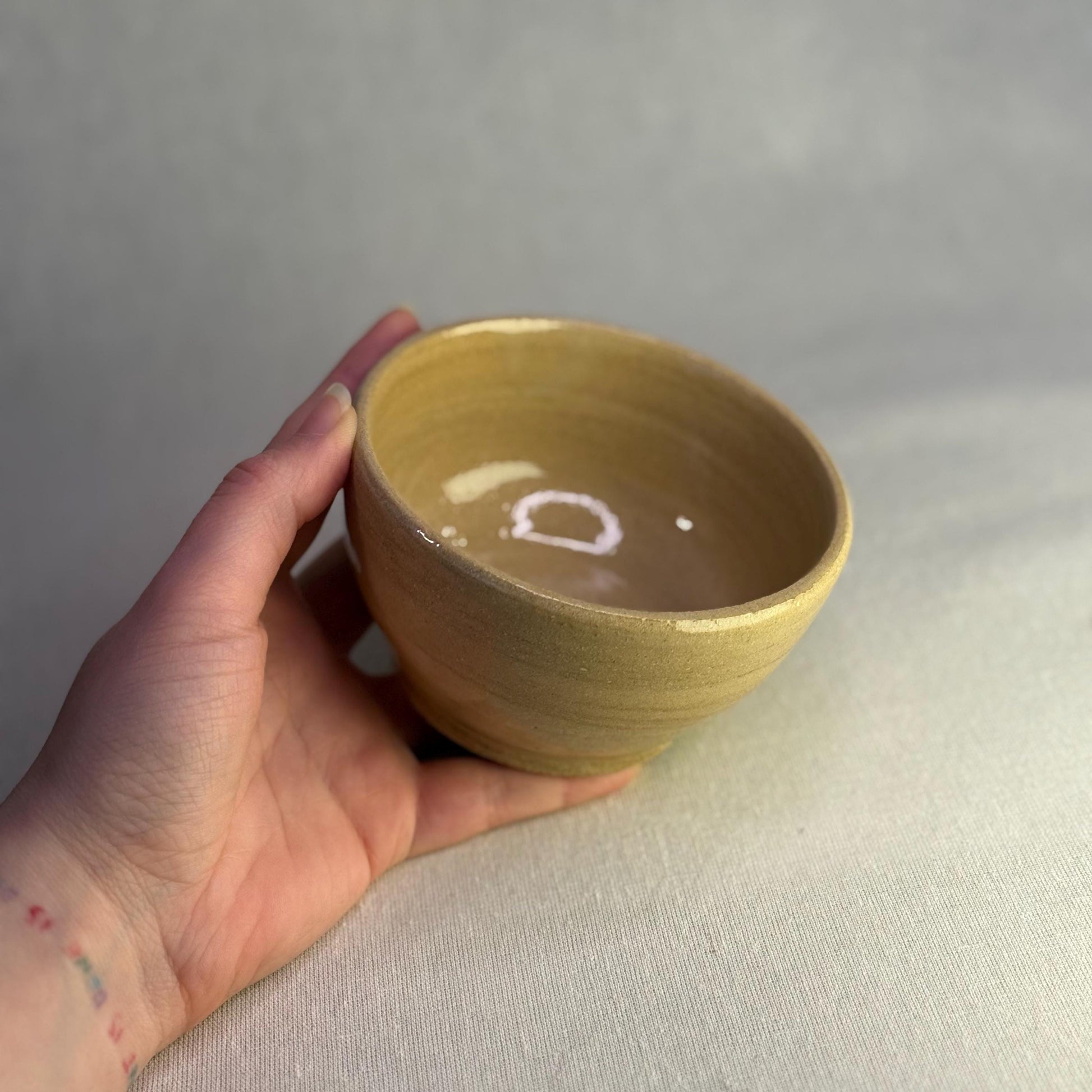 Handmade Stoneware Natural Clay Matcha Cup – Ceramic Tea Cup 200 ml