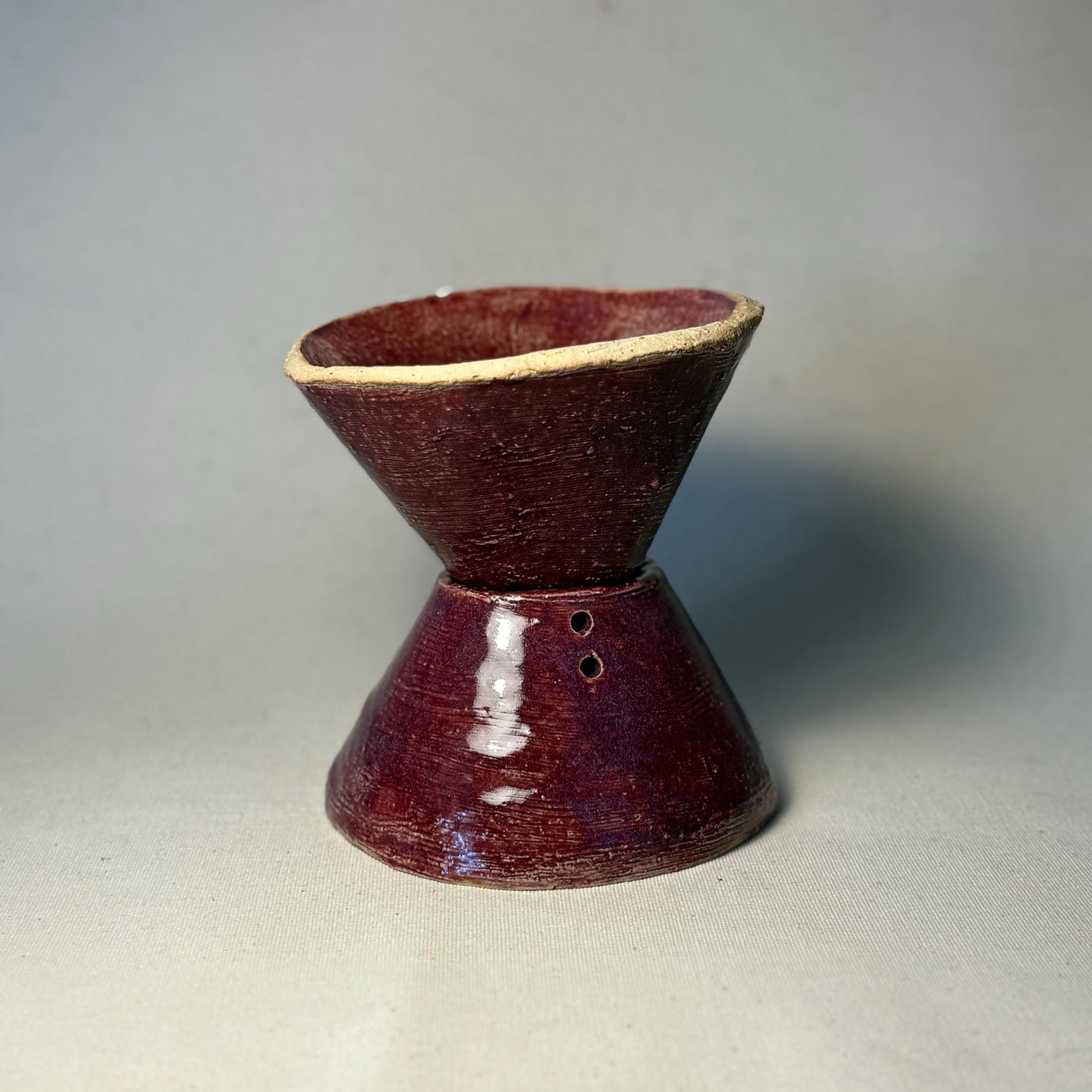 Handmade Stoneware Vase, Coffee Dripper, Sculptural Ceramic