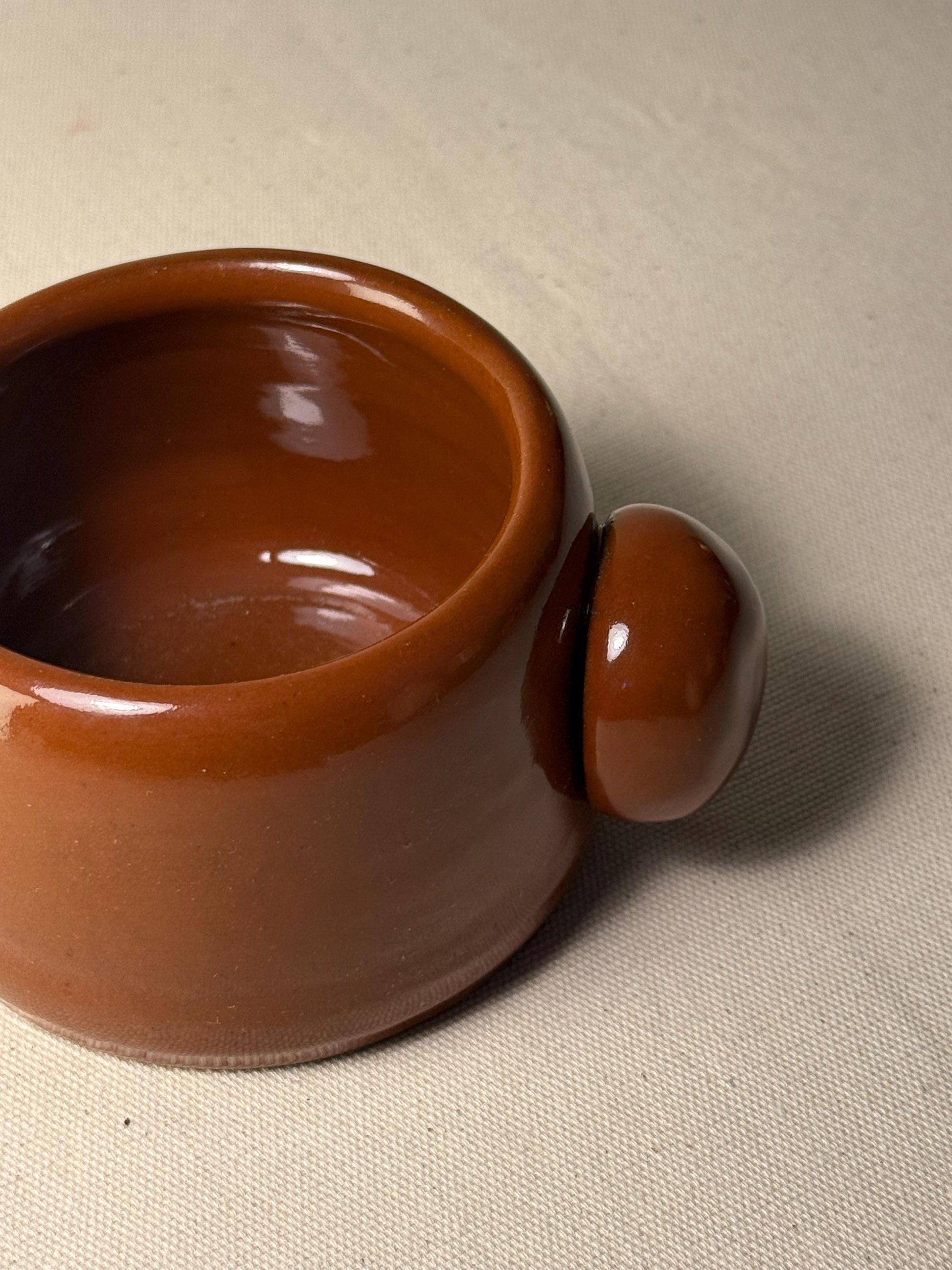 Handmade Terracotta Red Ceramic Mug: Rustic Stoneware Coffee Cup