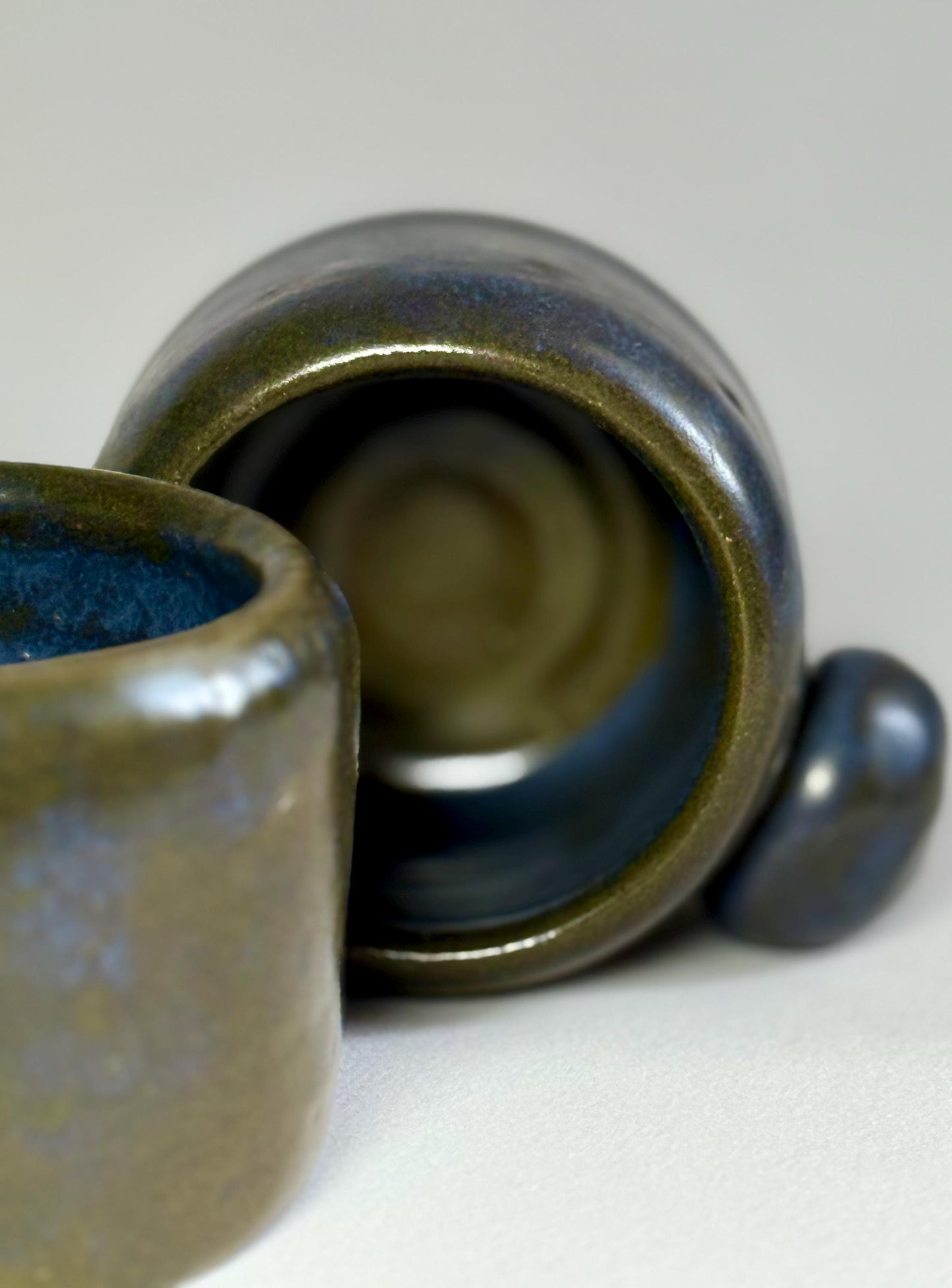 Olcean Ceramic Mug – Blue Green Handmade Coffee Cup – Stoneware Pottery Mug - Gift Mug