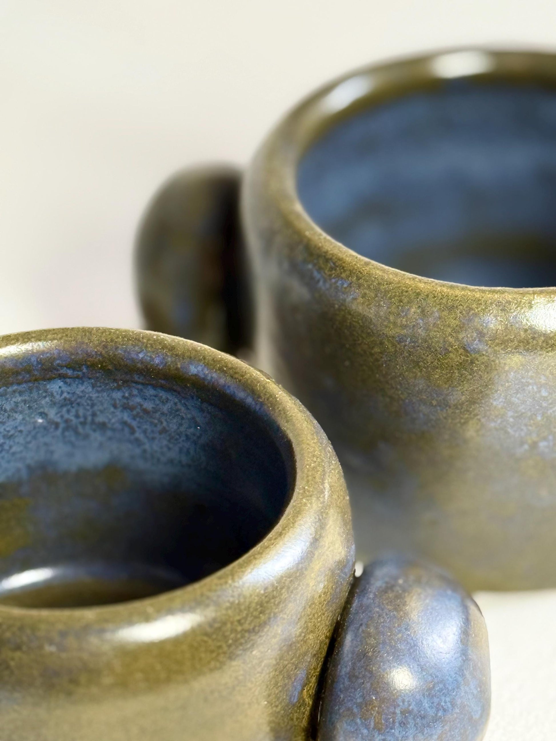 Olcean Ceramic Mug – Blue Green Handmade Coffee Cup – Stoneware Pottery Mug - Gift Mug